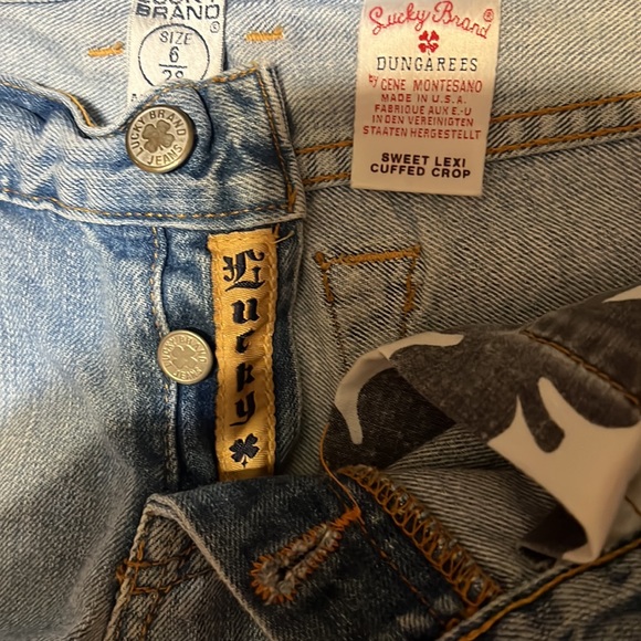 Lucky Brand Destructed Boyfriend Capri Jeans 6 - Picture 5 of 9